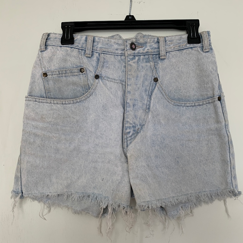 high waisted denim shorts